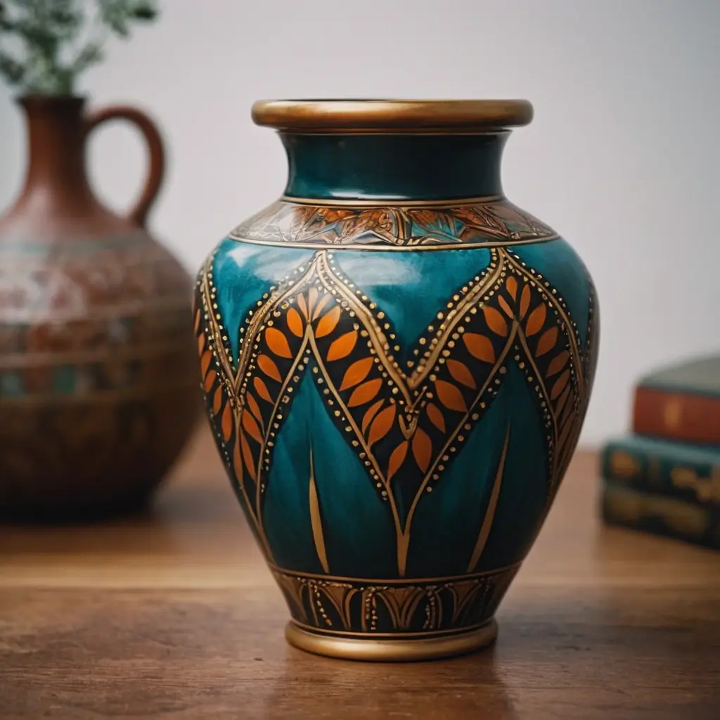 Hand-Painted Vase